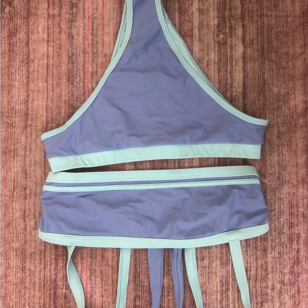 Stylish Blue and Green Bikini Set 93 playstreet